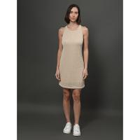 Vestido Feminino Malha Metallic Calvin Klein Jeans - Caqui Medio - 3