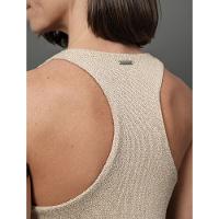 Vestido Feminino Malha Metallic Calvin Klein Jeans - Caqui Medio