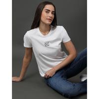 Camiseta Feminina Rubber Patch Calvin Klein - Branco - 5