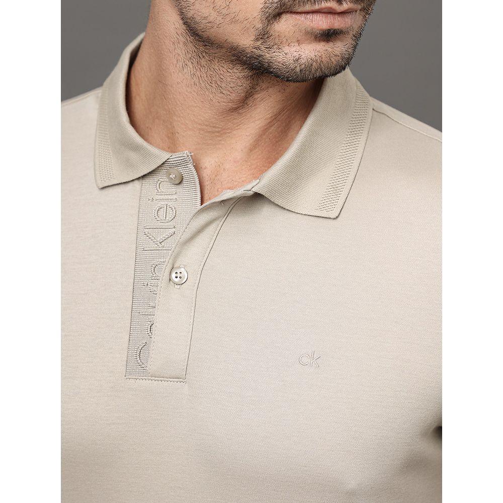 Polo Masculina Liquid Touch Calvin Klein - Areia - 4