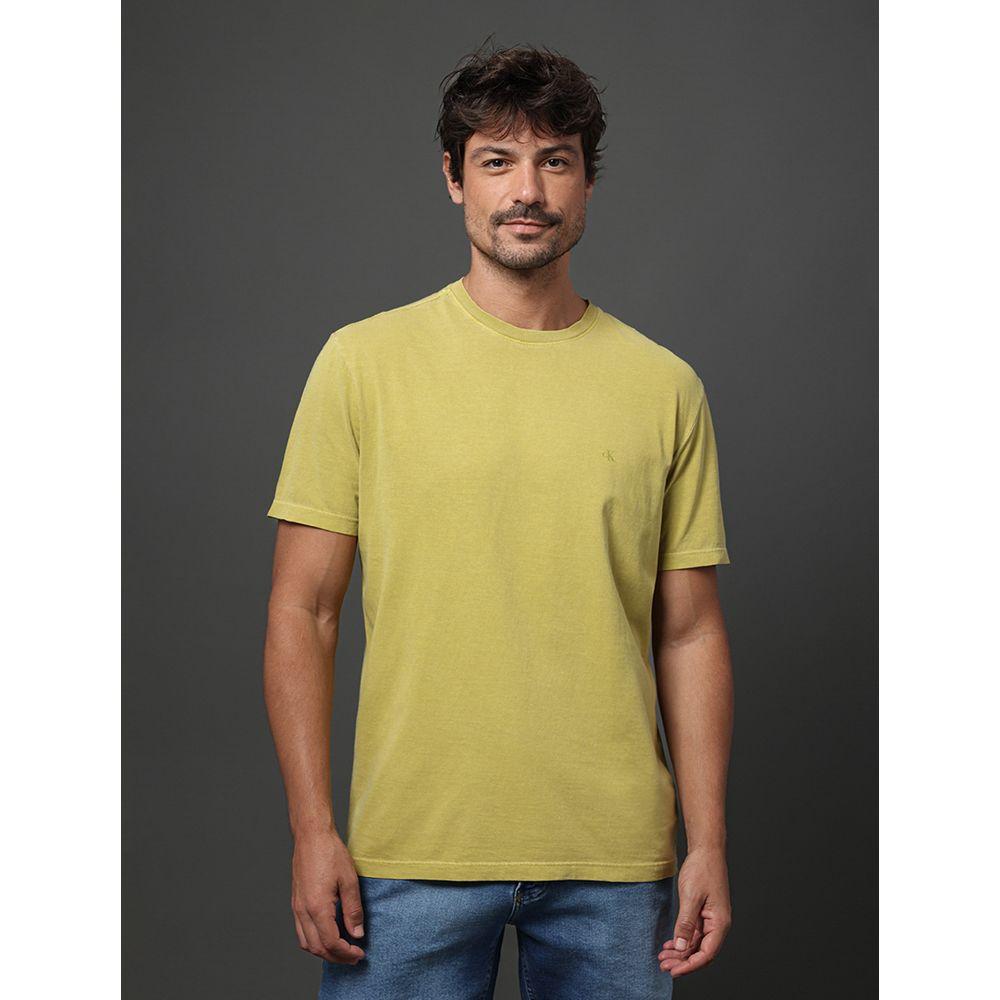 Camiseta Masculina Monogram Pigmento Calvin Klein Jeans - Verde Pistache - 1