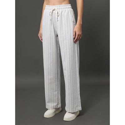 Calça Feminina Listrada Calvin Klein Jeans - Lavanda