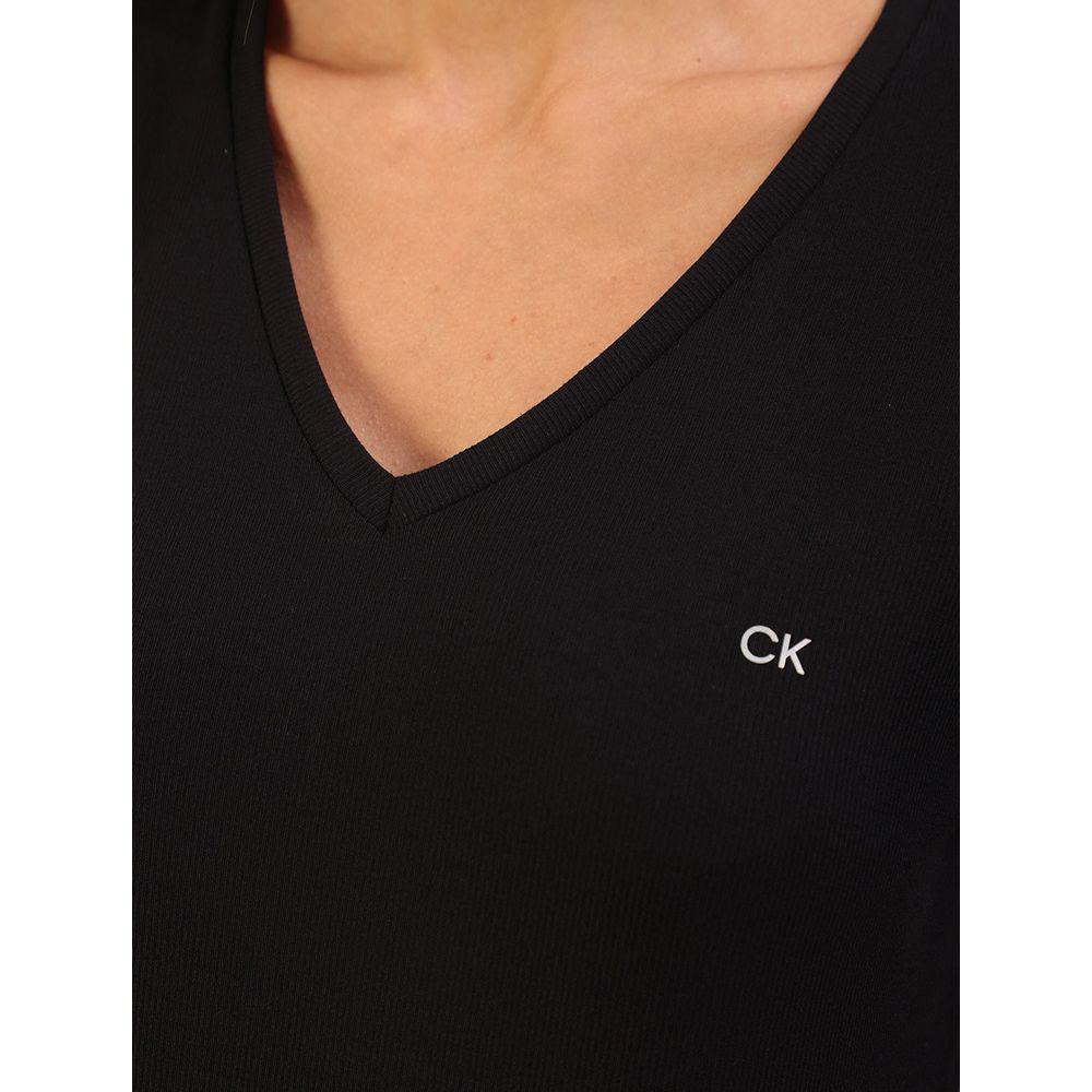Pijama Feminino Camiseta e Short Canelado Calvin Klein Underwear - Preto - 3