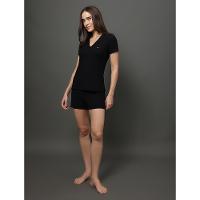 Pijama Feminino Camiseta e Short Canelado Calvin Klein Underwear - Preto - 3