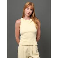 Regata Feminina Logo Bordado Calvin Klein - Amarelo Manteiga - 1