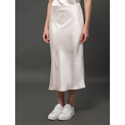 Saia Midi Acetinada Calvin Klein Jeans - Off White