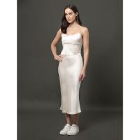 Saia Midi Acetinada Calvin Klein Jeans - Off White - 3