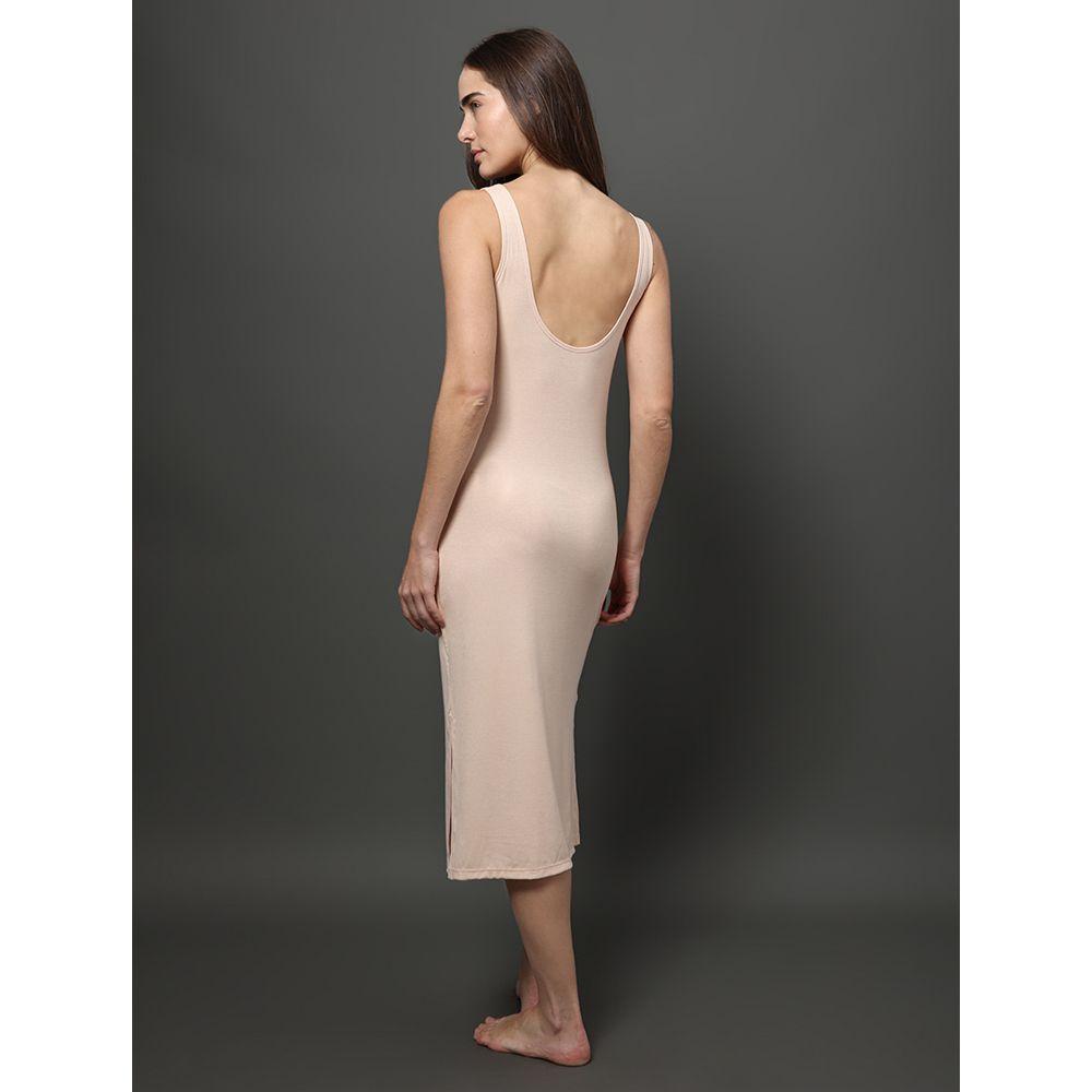 Camisola Feminina Cavada Fendas Viscolight Calvin Klein Underwear - Nude - 2