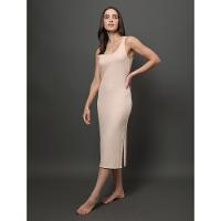 Camisola Feminina Cavada Fendas Viscolight Calvin Klein Underwear - Nude - 1