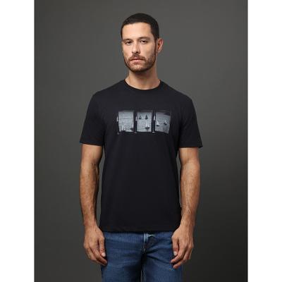 Camiseta Masculina Boy Veleiros Calvin Klein Jeans - Preto