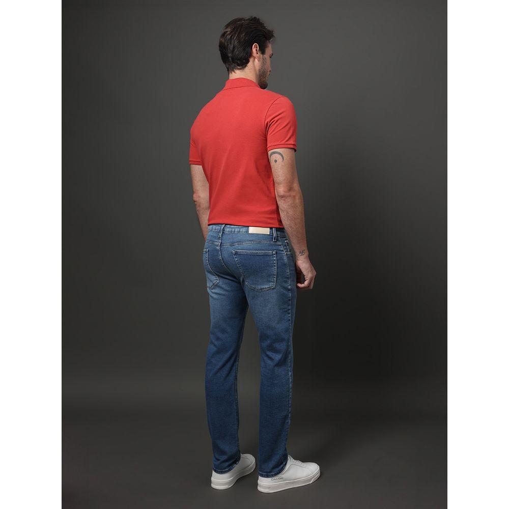 Calça Jeans Masculina Slim Moletom Calvin Klein - Azul Médio - 2