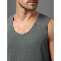 Regata Masculina Quadrilé Calvin Klein Jeans - Chumbo