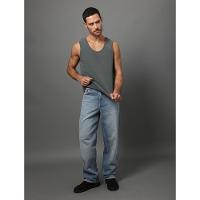 Regata Masculina Quadrilé Calvin Klein Jeans - Chumbo - 5