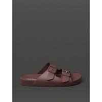 Chinelo Masculino Slide Duas Fivelas Calvin Klein Jeans - Marrom - 1