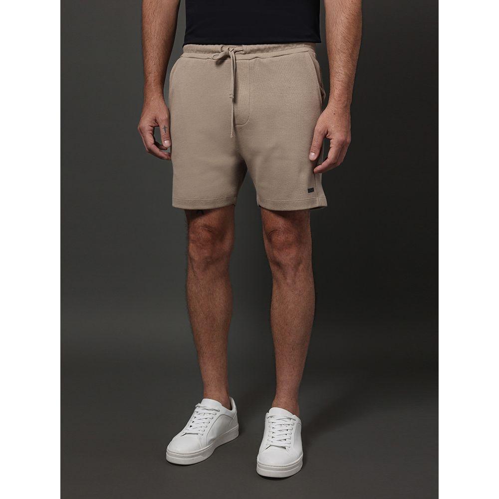 Bermuda Masculina Moletom Jogger Calvin Klein - Caqui Medio - 1