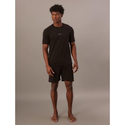 Pijama Masc M/c e Bermuda Pima Cotton - Preto