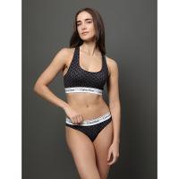 Calcinha Tanga Estampada Modern Cotton Calvin Klein Underwear - Preto - 1