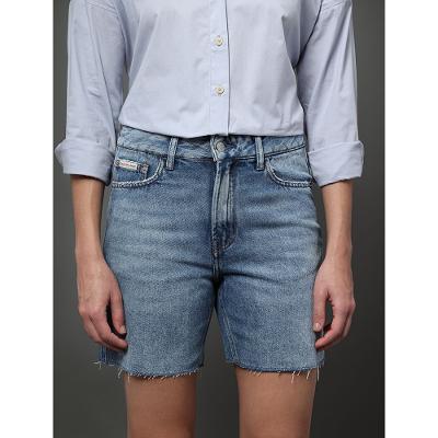 Bermuda Jeans Feminina Alongada Calvin Klein Jeans - Azul Claro