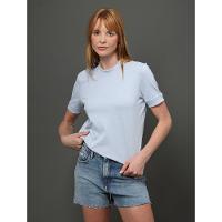 Shorts Jeans Feminino Barras a Fio Calvin Klein Jeans - Azul Claro - 2