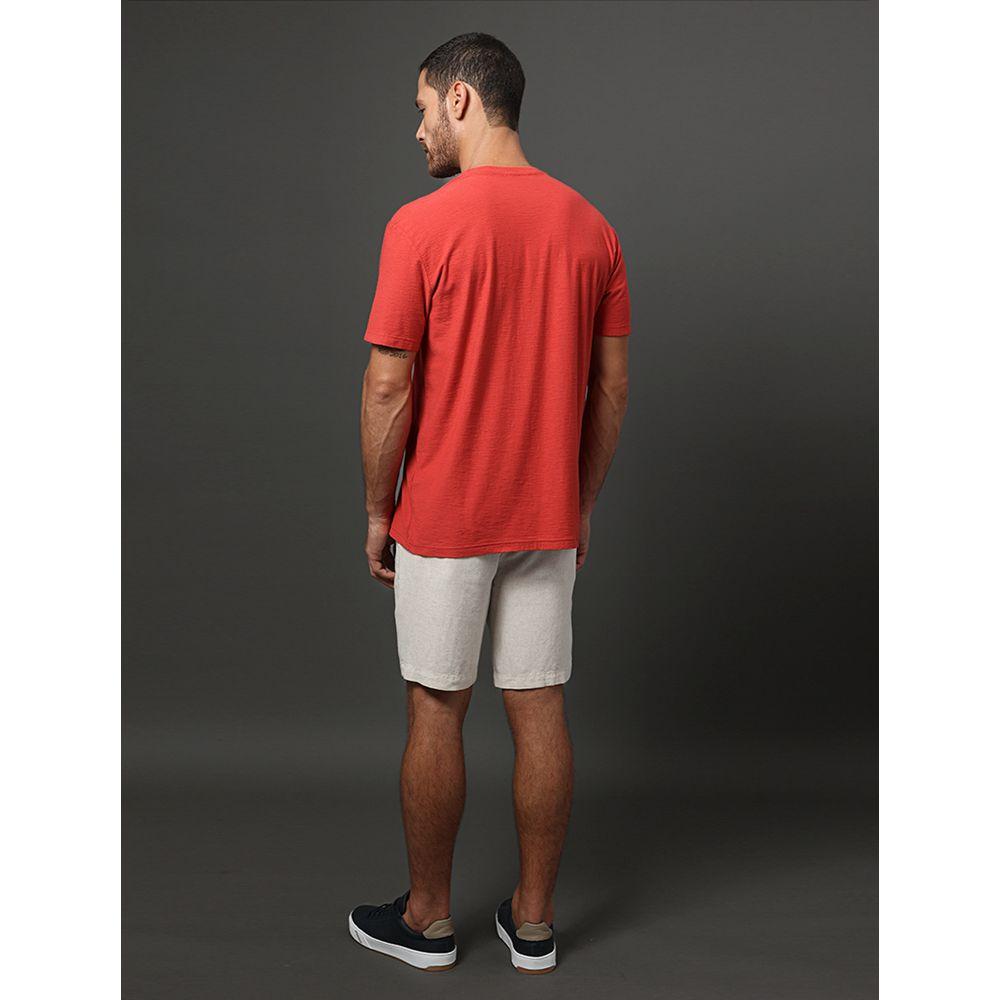 Camiseta Masculina Flamê Com Bolso Calvin Klein Jeans - Vermelho - 2
