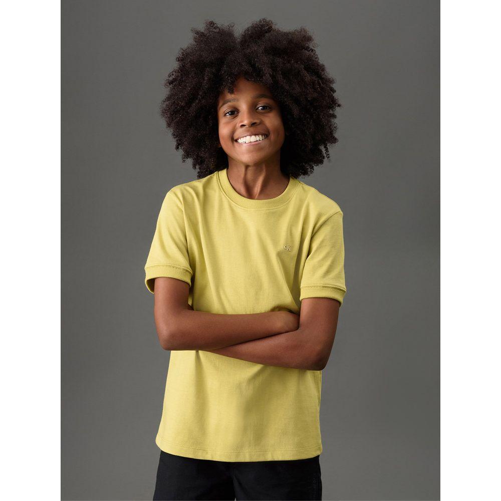 Camiseta Menino Malhão Com Punhos Calvin Klein Jeans - Verde Pistache - 5