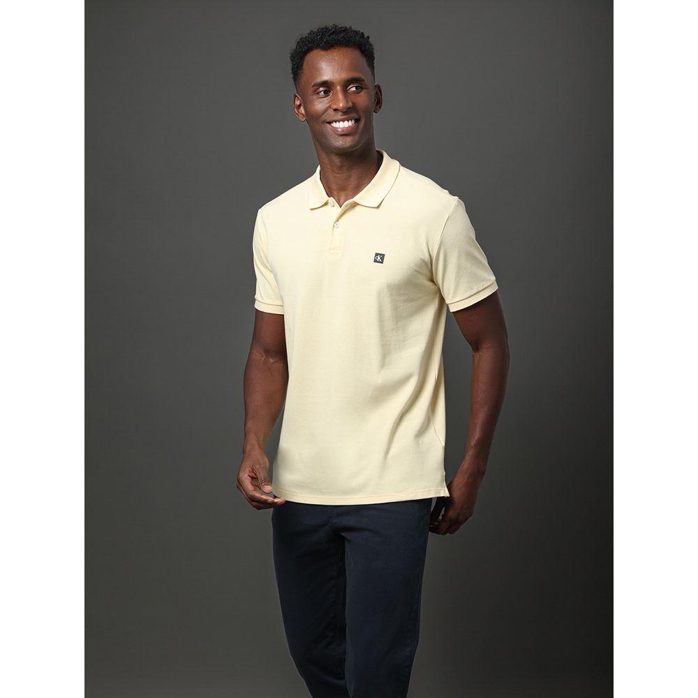 Polo Masculina Premium Calvin Klein Jeans - Amarelo Manteiga - 5