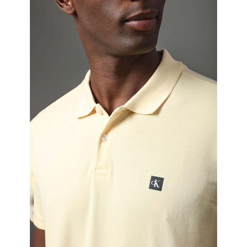 Polo Masculina Premium Calvin Klein Jeans - Amarelo Manteiga - 4