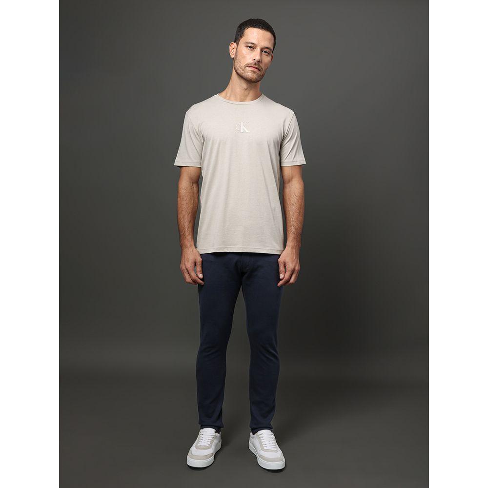 Camiseta Masculina Rubber Patch Calvin Klein Jeans - Caqui Claro - 3