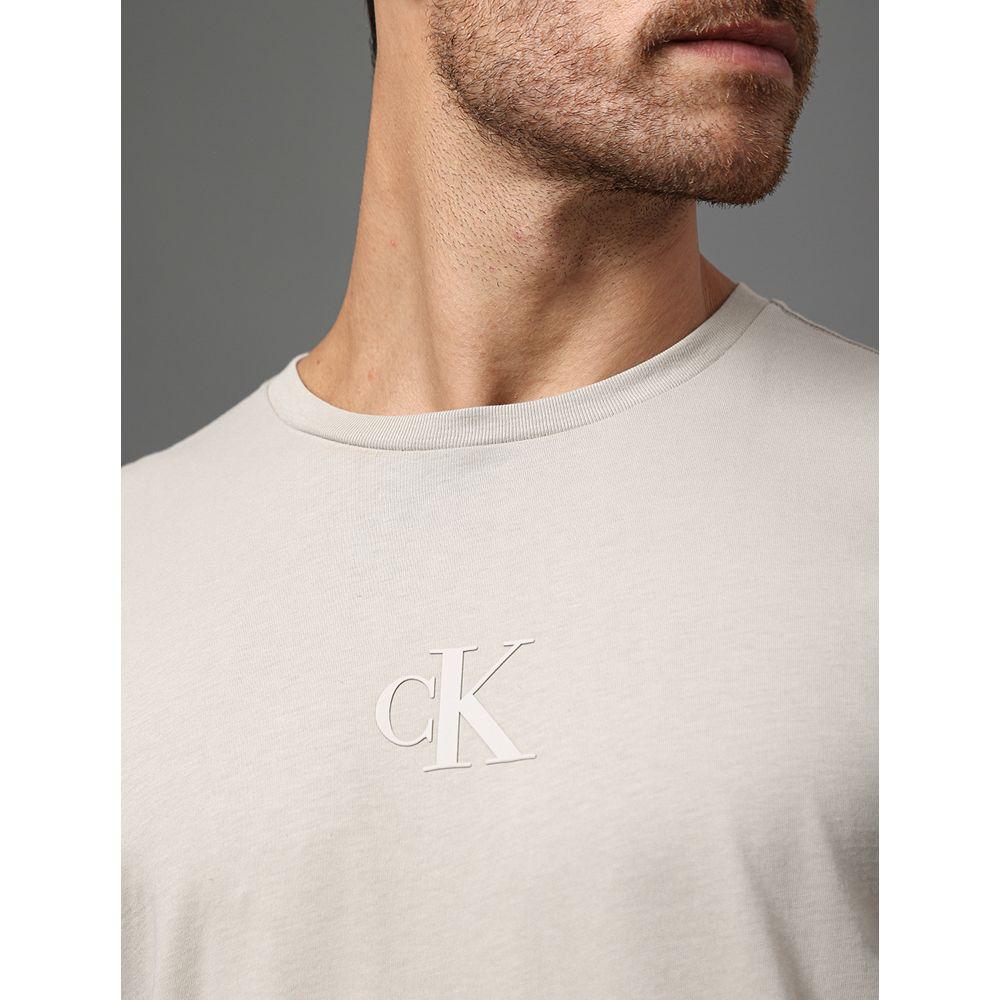 Camiseta Masculina Rubber Patch Calvin Klein Jeans - Caqui Claro - 4