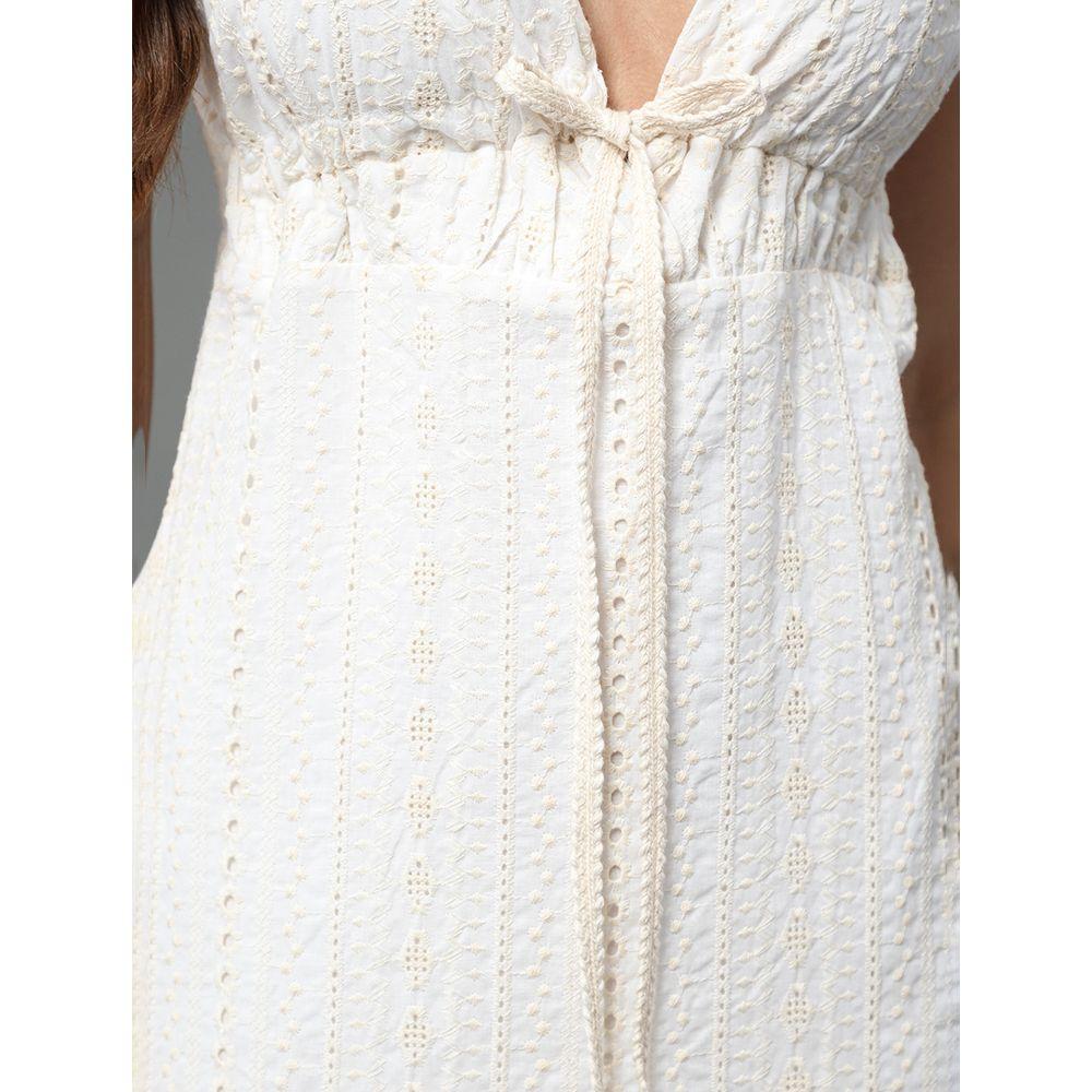 Vestido Feminino Midi de Laise Calvin Klein Jeans - Branco - 4