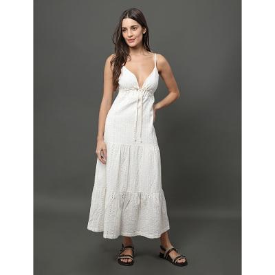 Vestido Feminino Midi de Laise Calvin Klein Jeans - Branco