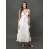Vestido Feminino Midi de Laise Calvin Klein Jeans - Branco - 3
