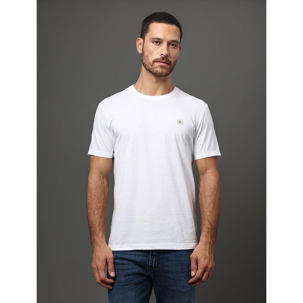Camiseta Masculina Patch Calvin Klein Jeans - Branco - 1