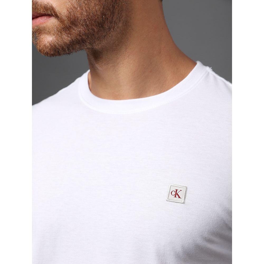 Camiseta Masculina Patch Calvin Klein Jeans - Branco - 4