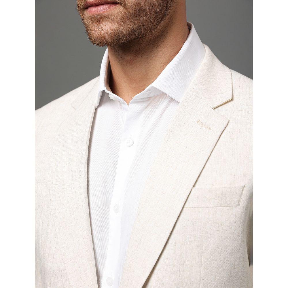 Costume Masculino Slim Linen Calvin Klein - Off White - 4