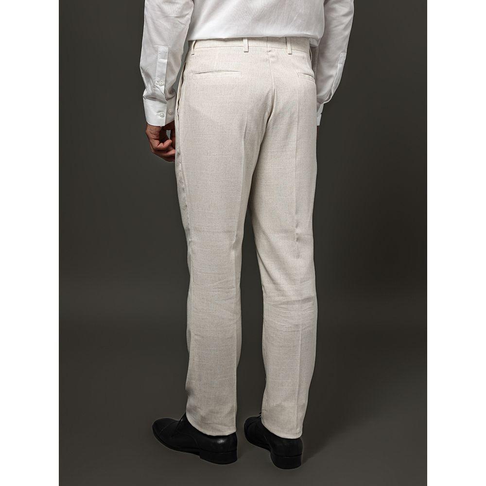 Costume Masculino Slim Linen Calvin Klein - Off White - 5
