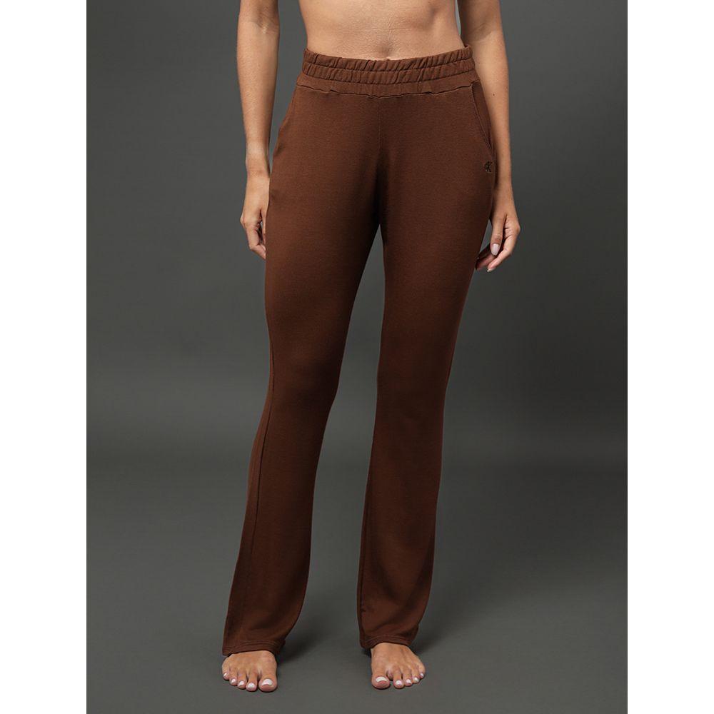 Calça Feminina Wide Moletinho Calvin Klein Underwear - Marrom - 1