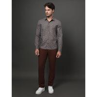 Camisa Masculina Slim Fio 40 Calvin Klein - Marrom - 3