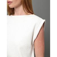 Blusa Feminina Ribana Com Linho Calvin Klein - Off White
