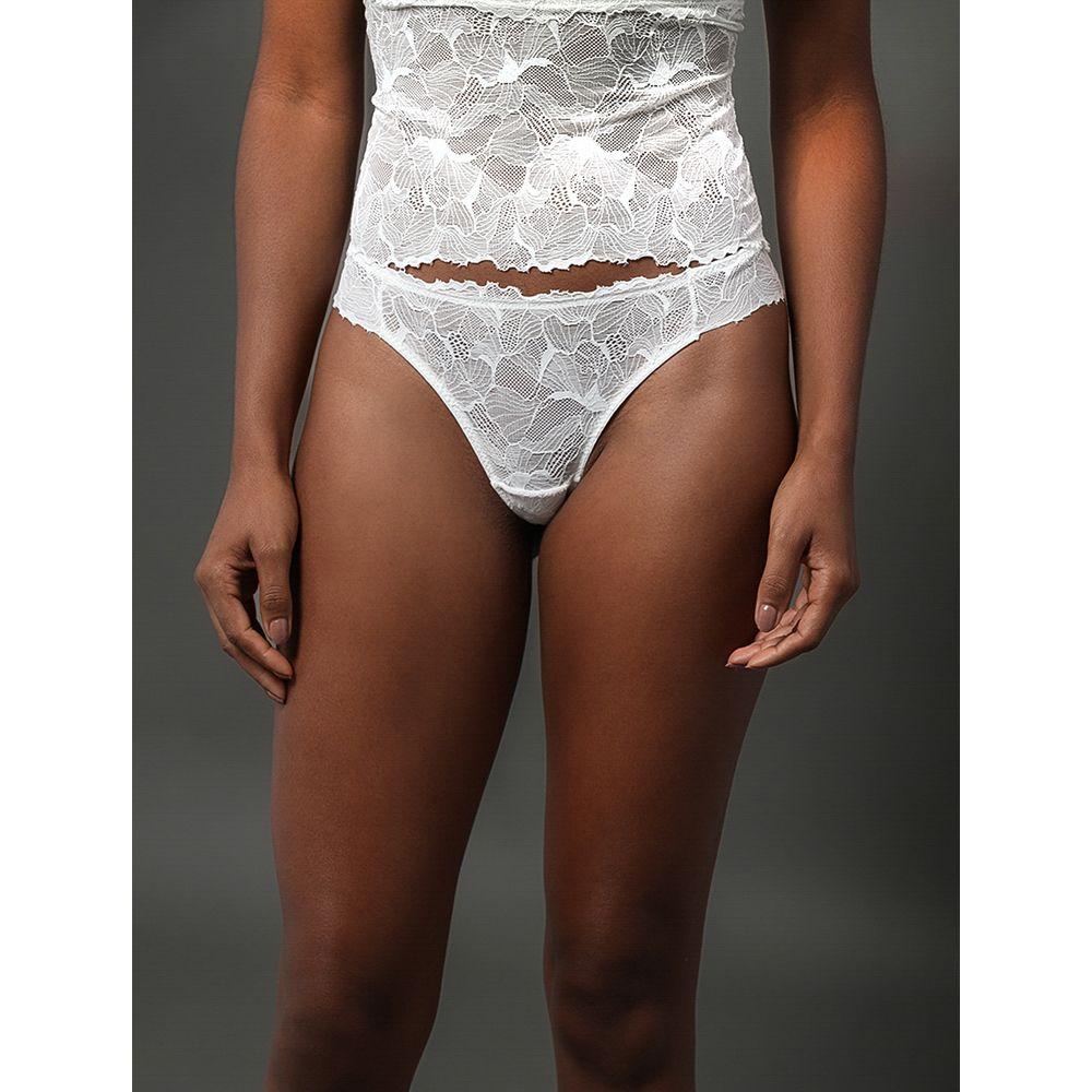 Calcinha Fio Dental Bridal Lace Calvin Klein Underwear - Off White - 4