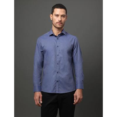Camisa Masculina Slim Fil a Fil Calvin Klein - Marinho
