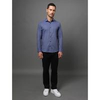 Camisa Masculina Slim Fil a Fil Calvin Klein - Marinho - 3