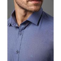 Camisa Masculina Slim Fil a Fil Calvin Klein - Marinho