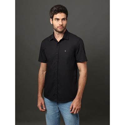 Camisa Mc Ckj Basica Logo No Peito - Preto