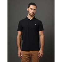 Polo Masculina Logo Bordado Calvin Klein Jeans - Preto - 1
