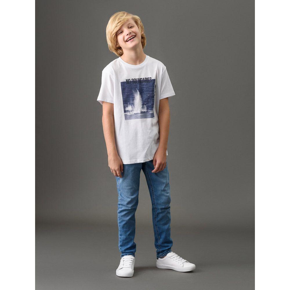 Camiseta Menino No Boundaries Calvin Klein Jeans - Branco - 3
