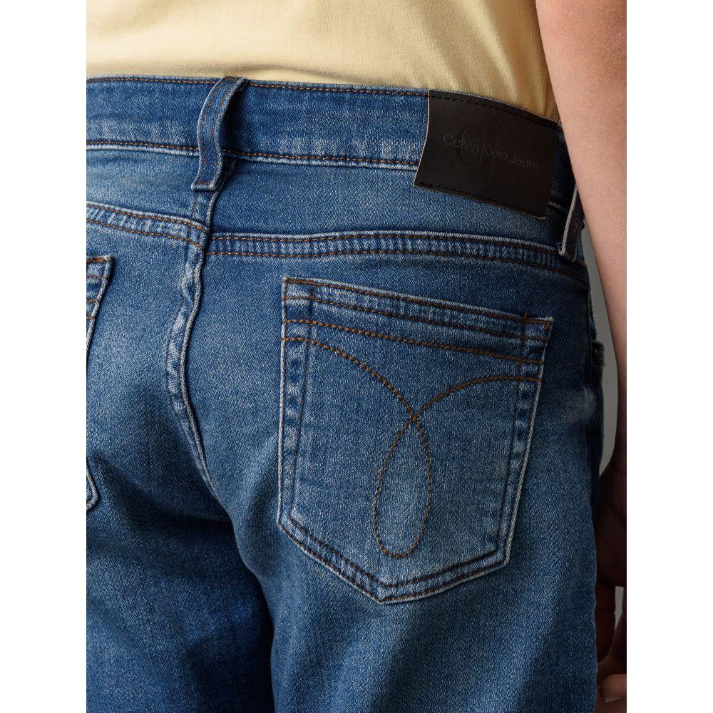 Bermuda Jeans Menino Moletom Com Cadarço Calvin Klein Jeans - Marinho - 2