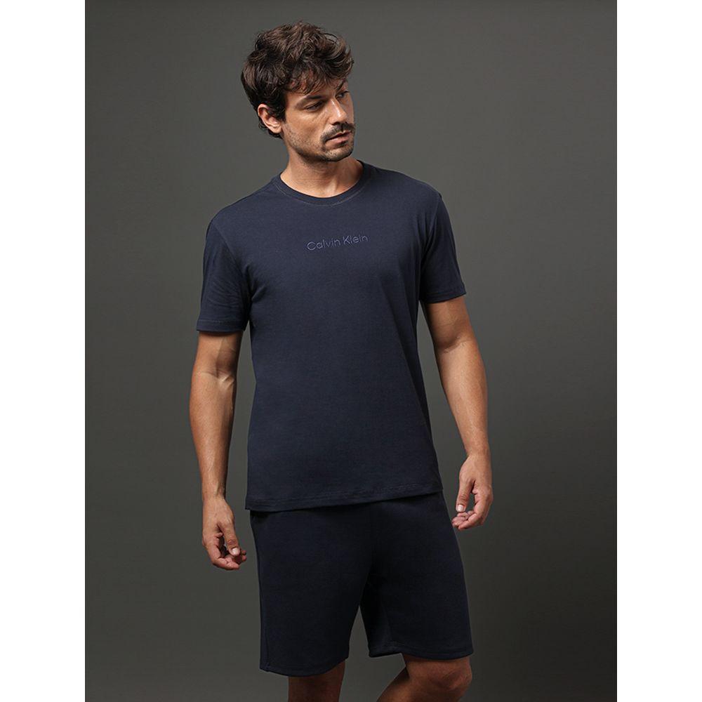 Bermuda Masculina Bolsos Suedine Calvin Klein Underwear - Marinho - 5