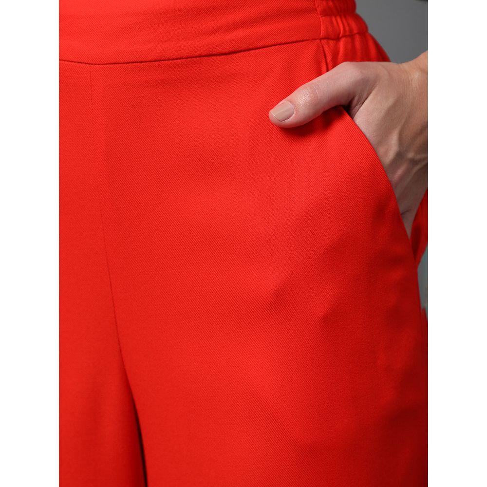 Calça Feminina Super Wide Leg Calvin Klein Jeans - Vermelho - 4