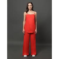 Calça Feminina Super Wide Leg Calvin Klein Jeans - Vermelho - 3